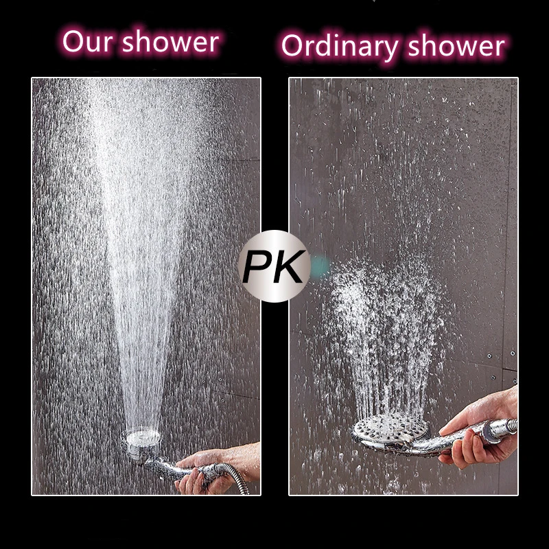 Вращающаяся на 360 градусов душевая лейка с кнопкой остановки Регулируемая