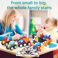 big size magnetic blocks car toys magnet sticks metal balls magnetic designer constructor set vehicle toys for children gift