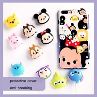 disney mickey minnie stitch chip cable bite phone charger cable protector cord data line cover decor smartphone wire accessories