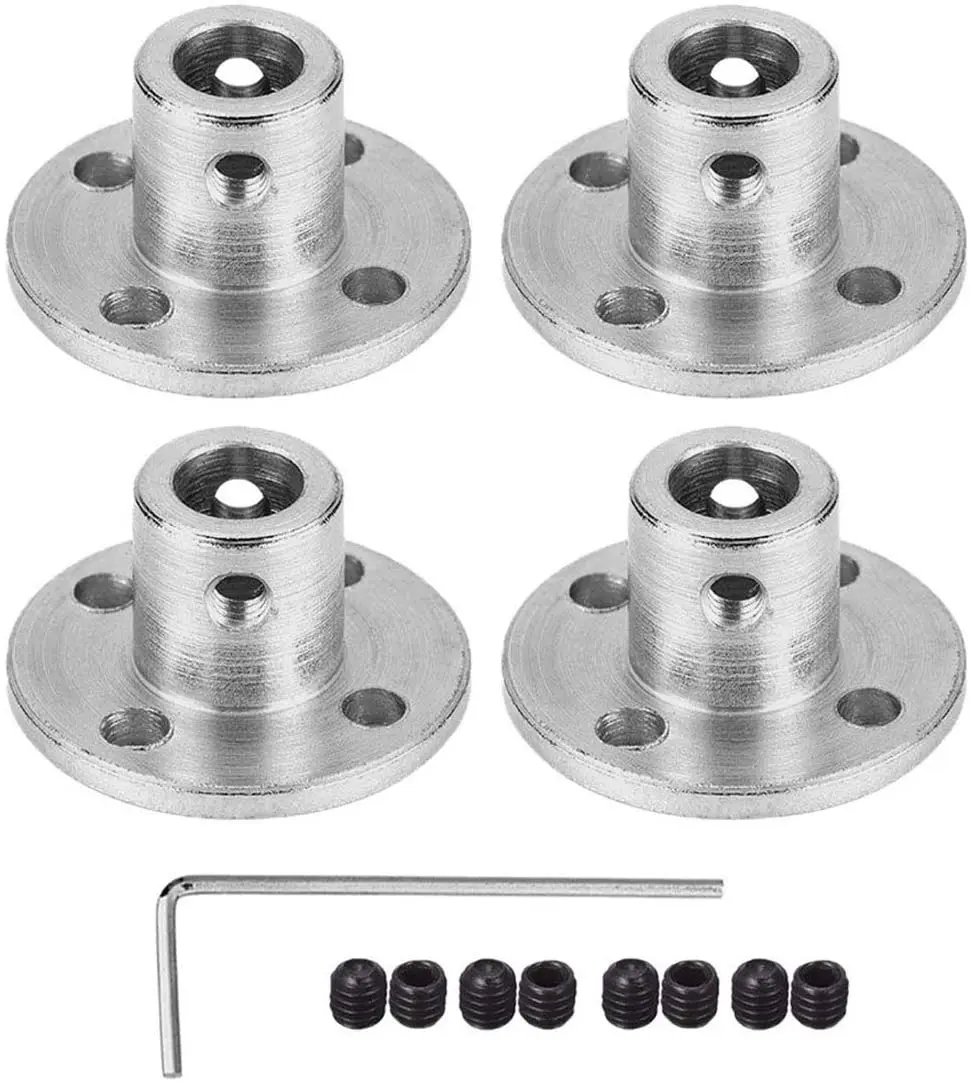

4Pcs 6.35mm Flange Coupling Connector, Rigid Guide Model Coupler Accessory, Shaft Axis Fittings for DIY RC Model Motors