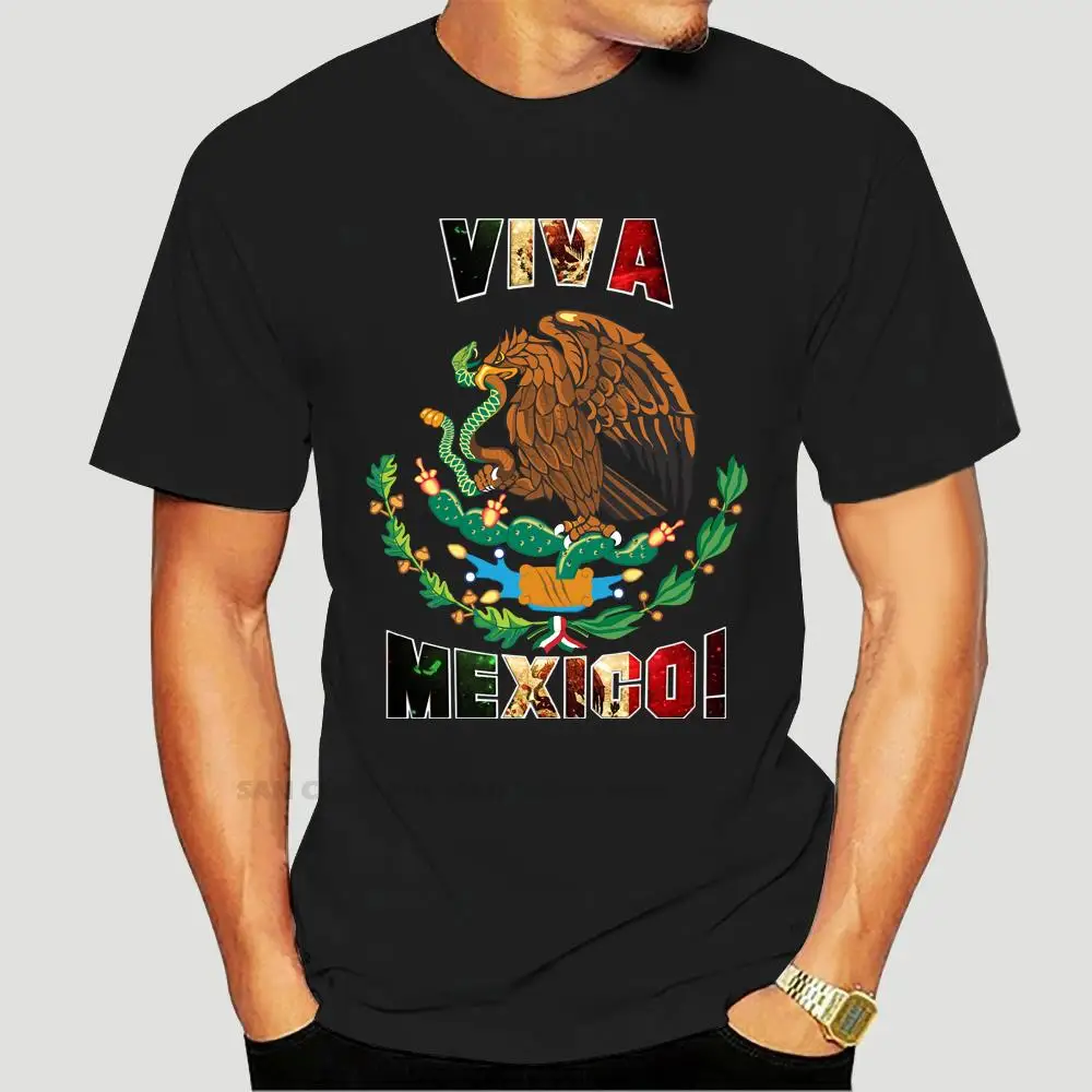 

Men Funny T Shirt Women Cool tshirt Viva Mexico Mexicans flag emblem coat of arms tee t-shirts 3283X