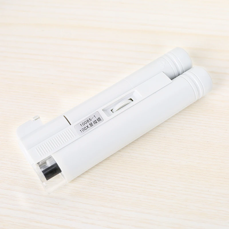 Мини ювелир 100x светодиодный карманный микроскоп Ювелирные изделия Лупа Стекло 100