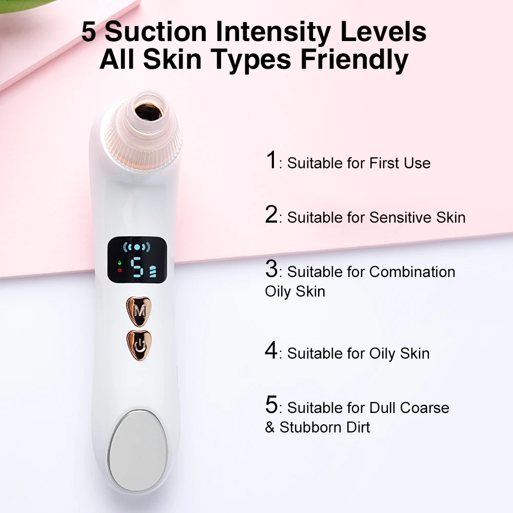 Visual Blackhead Remover Vacuum Pore Cleaner Acne Electric Heating Nose Face Deep Cleansing WIFI Camera Beauty Device | Красота и