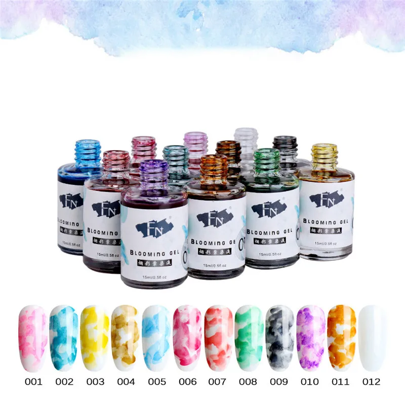 15 мл Цветок Лак для ногтей акварельные мраморные чернила волшебный цветок гель