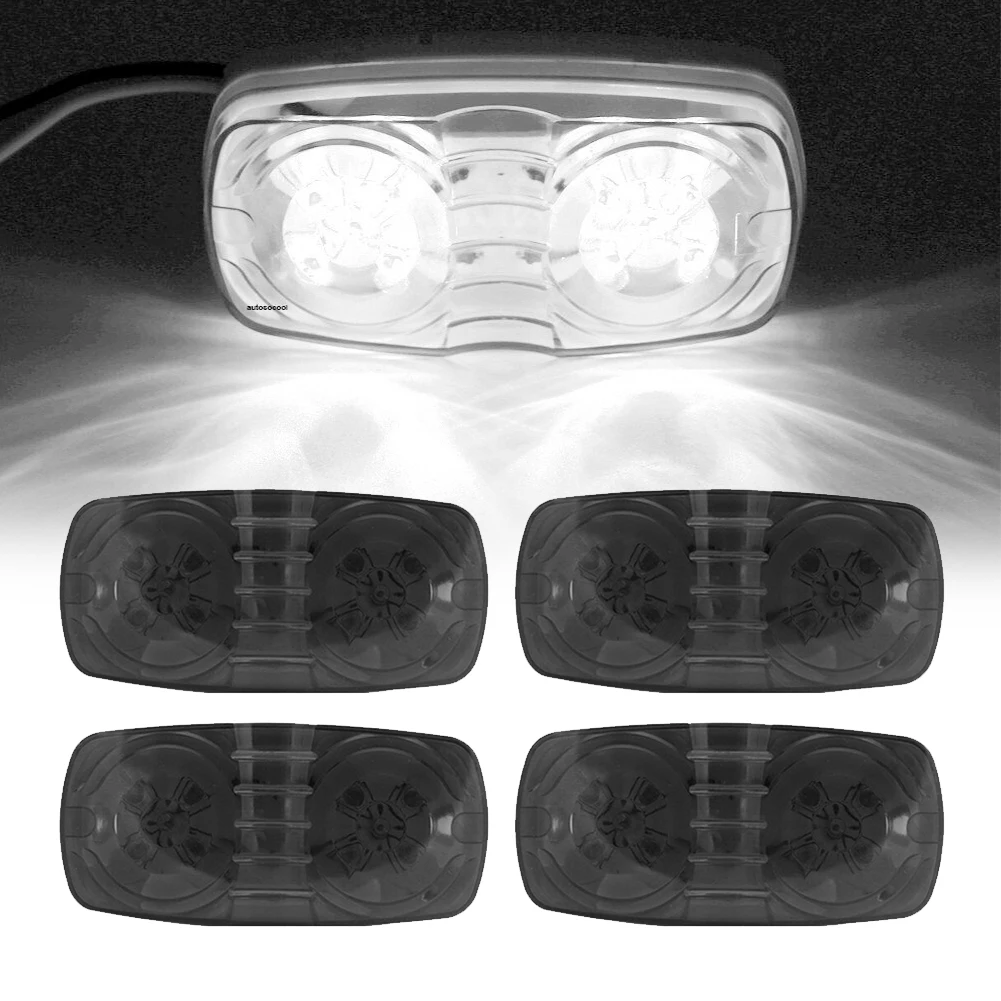 4* Marker Light Smoked Lens FOR Jeep Trailer Rear Truck Accessory | Автомобили и мотоциклы