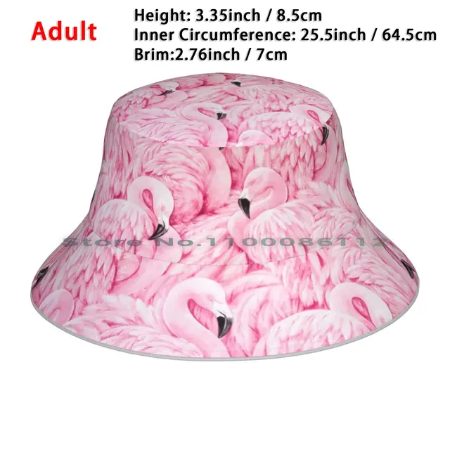 Pink Flamingo Art Beanies Knit Hat Pink 