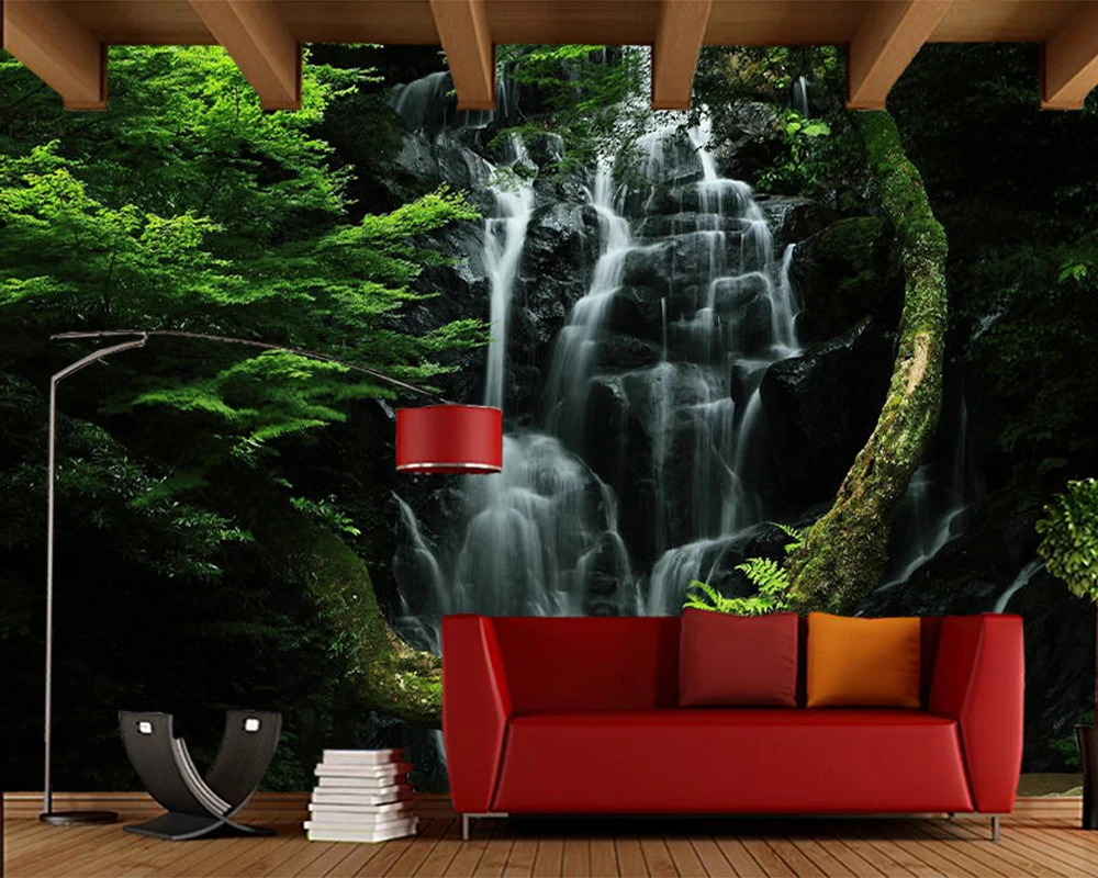 

Настенные 3D-обои Papel de pared ручьями и скалами, обои для гостиной, дивана, телевизора, спальни, домашний декор