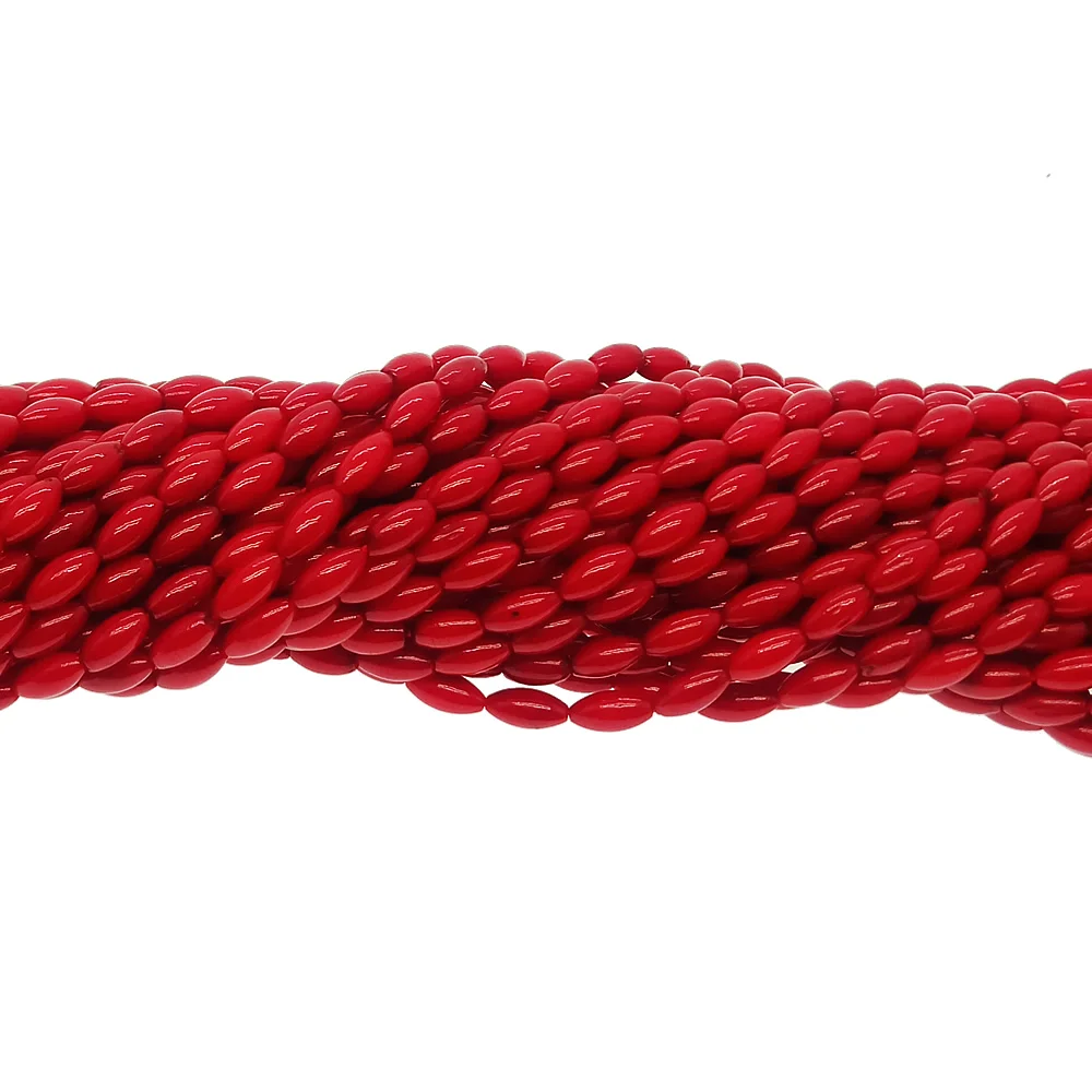 Бусины из натуральных материалов бусины синтетического кораллового риса