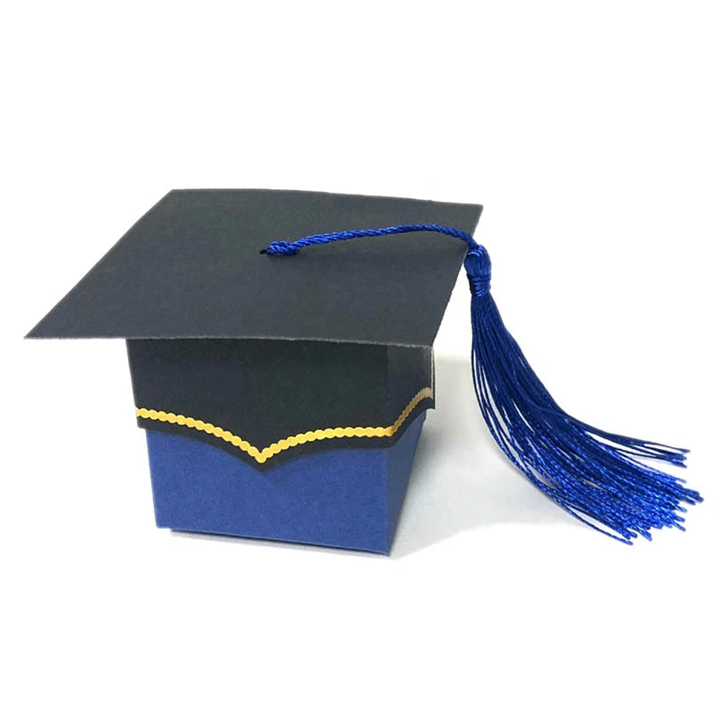 50 шт. бакалавра шляпа Кепки конфетная коробка для Выпускной подарка упаковывая