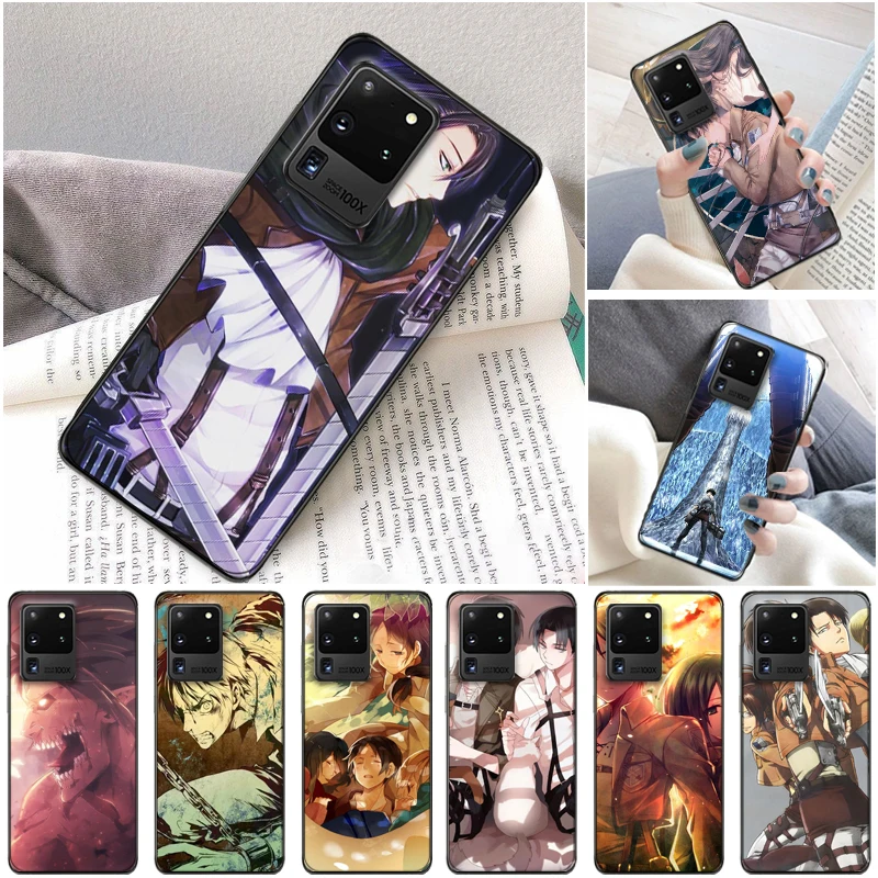 

Attack On Titan Mikasa Ackerman Eren Jager Armin Arlert Levi Phone Case For Samsung Galaxy S20 Plus FE Lite Back Cover Coque