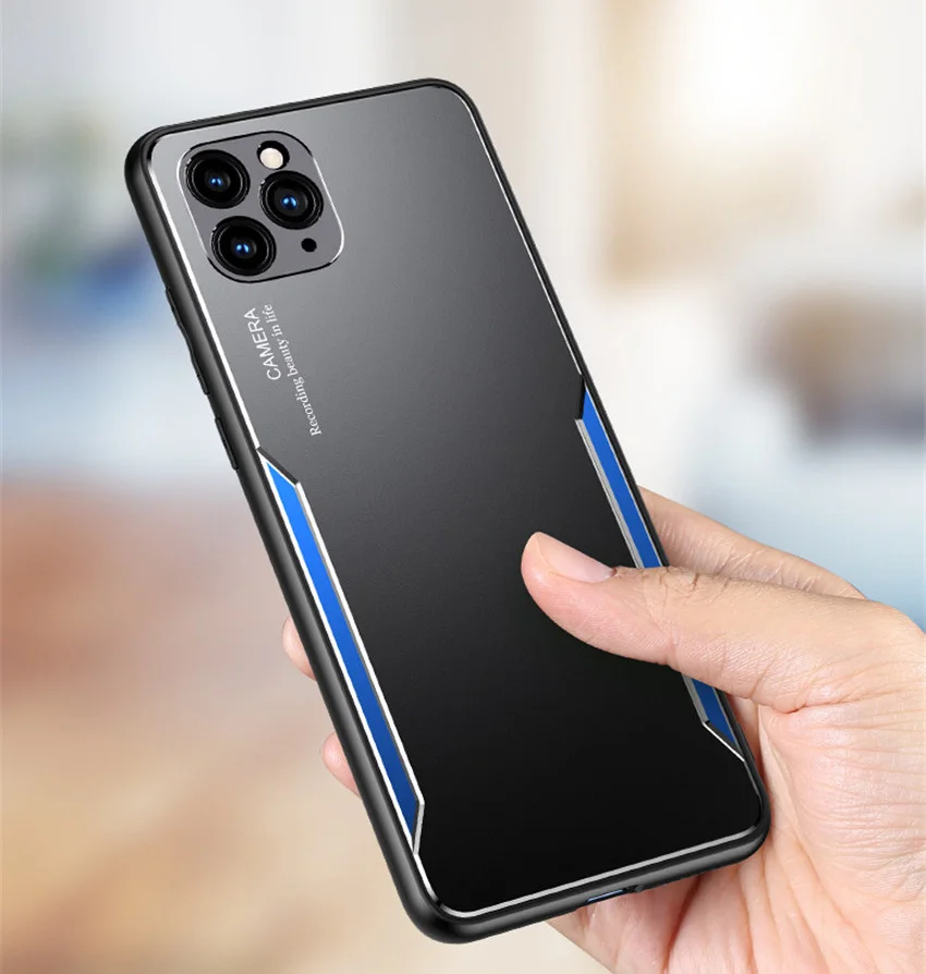 Для Iphone 11 Pro Max чехол жесткий металлический алюминиевый силиконовый защитный