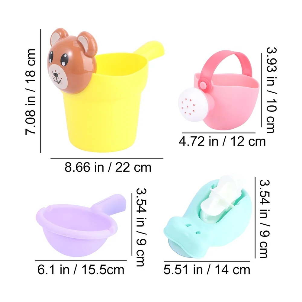 

4pcs Kids Cartoon Seaside Toys Beach Sand Playing House Toys Random Color