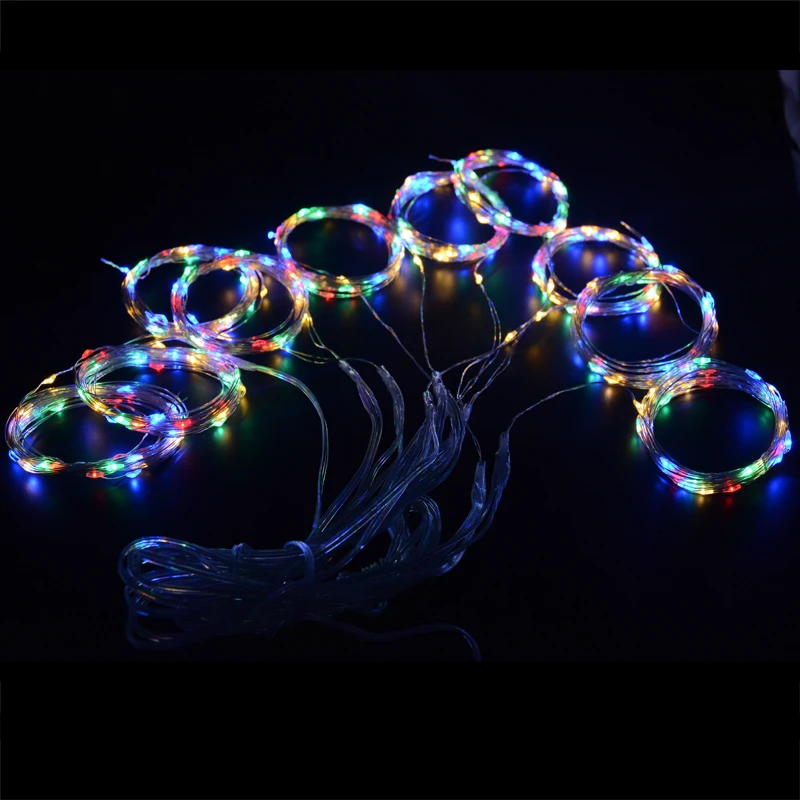 Multicolor 3 м USB светодиодный гирлянда для занавесок, гирлянда с дистанционным управлением для нового года, Рождества, дома, улицы, свадьбы, домашнего декора - Испускаемый цвет: Multicolor