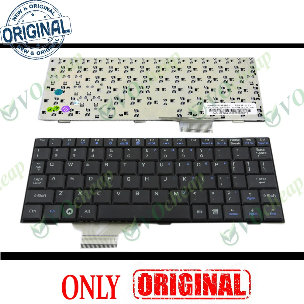 Новая клавиатура для ноутбука ASUS Eee PC EeePC 700 701 701SD 900 901 900hd 900A 2G 4G 8G черная версия для США-V072462BS1