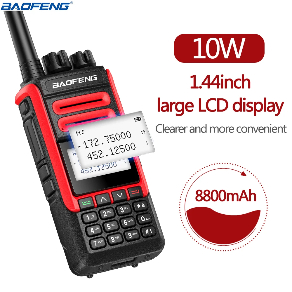 Портативная рация Baofeng 10 Вт UV-99 UV-5R UV-9R UV-10R PLUS | Мобильные телефоны и аксессуары