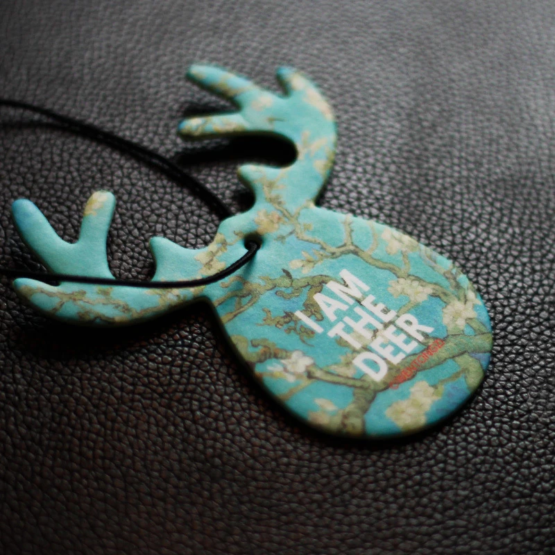 

Car Air Freshener Antlers Shape Perfume Papers Hanging Pendant Papers Ornaments Antler Shape Pendant For Girls Gift Decoration