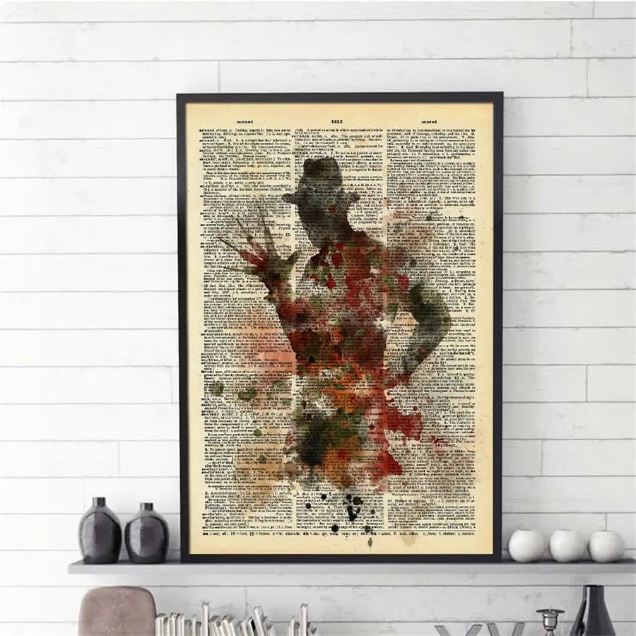 Винтажный постер с цитатами в стиле газеты кошмар на улице Картина холсте