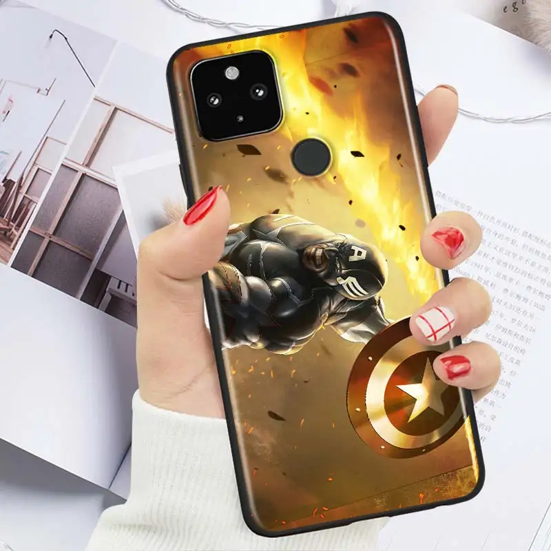 

Hot Captain America Art Shockproof Cover for Google Pixel 5 5A 4 4A XL 5G Black Phone Case Shell Soft Fundas Coque Capa Cover
