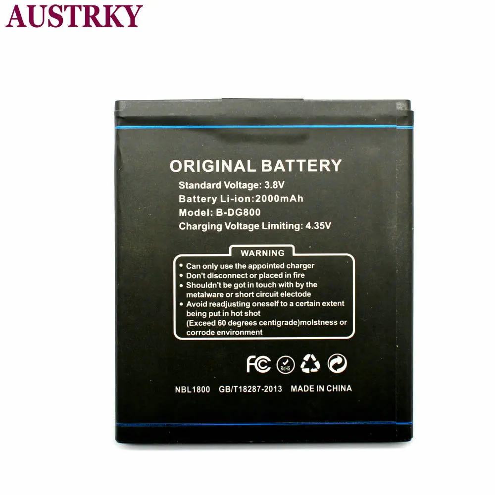 Высококачественная батарея на 2000 мАч для телефона DOOGEE оригинальная запасная код