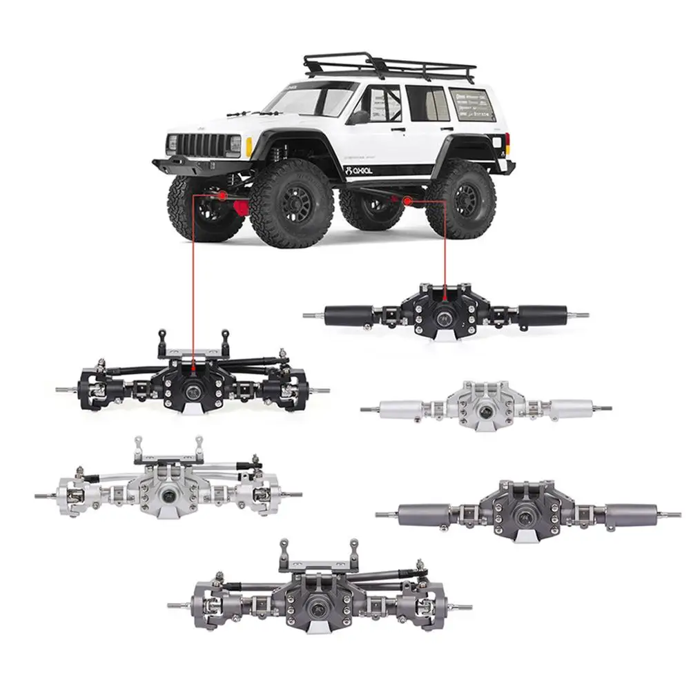 

2 шт., детали для передней и задней оси автомобиля 1/10 RC Axial SCX10 II 90047