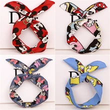 Уши Микки повязка на голову для девочек ретро украшение для волос уши Минни Маус повязка на голову для Девочки Аксессуары для волос Новые горячие рождественские повязки на голову