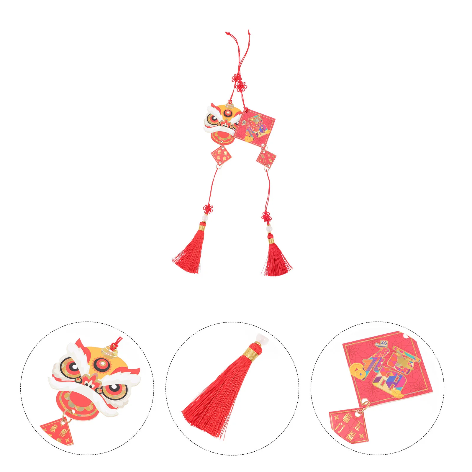 

2pcs Rhombus Fu Decors Chinese Spring Festival Supplies Auspicious Party Pendant