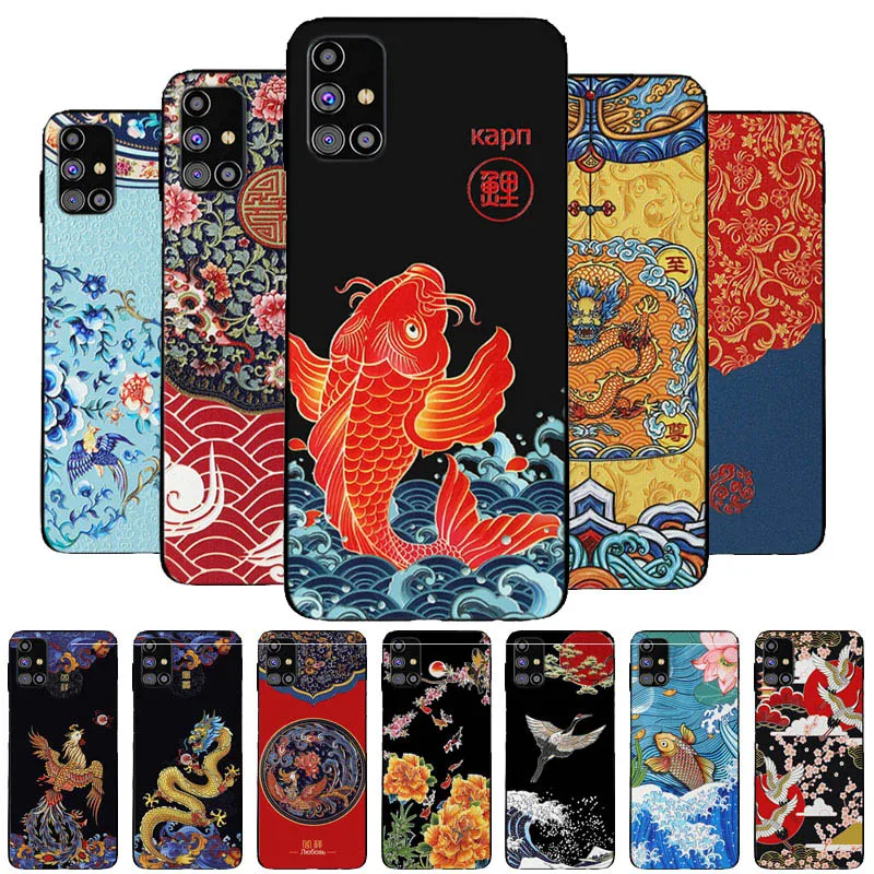 Чехол для Samsung Galaxy M31S мягкий силиконовый чехол из ТПУ с 3D изображением дракона