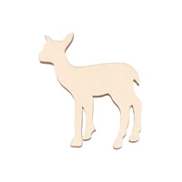 deer shape laser cut christmas decorations woodcut outline silhouette blank unpainted 25 pieces wooden shape 0303