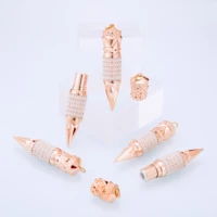 103050pcs carrot shape rose gold empty 12 1mm lipstick tube lip balm container lipstick shell packaging cosmetics refillable