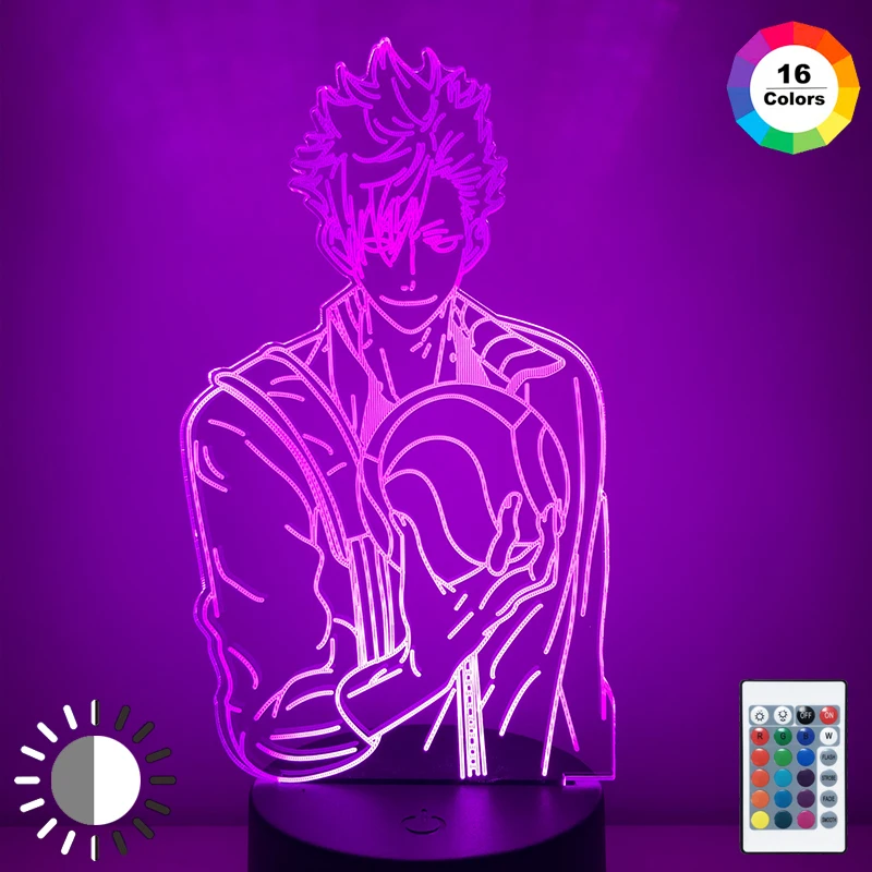 

3d Night Light Haikyuu Hinata Shoyo Kageyama Tobio Sugawara Koushi Tanaka Ryunosuke Figure Anime Lamps for Children Bedroom Dec