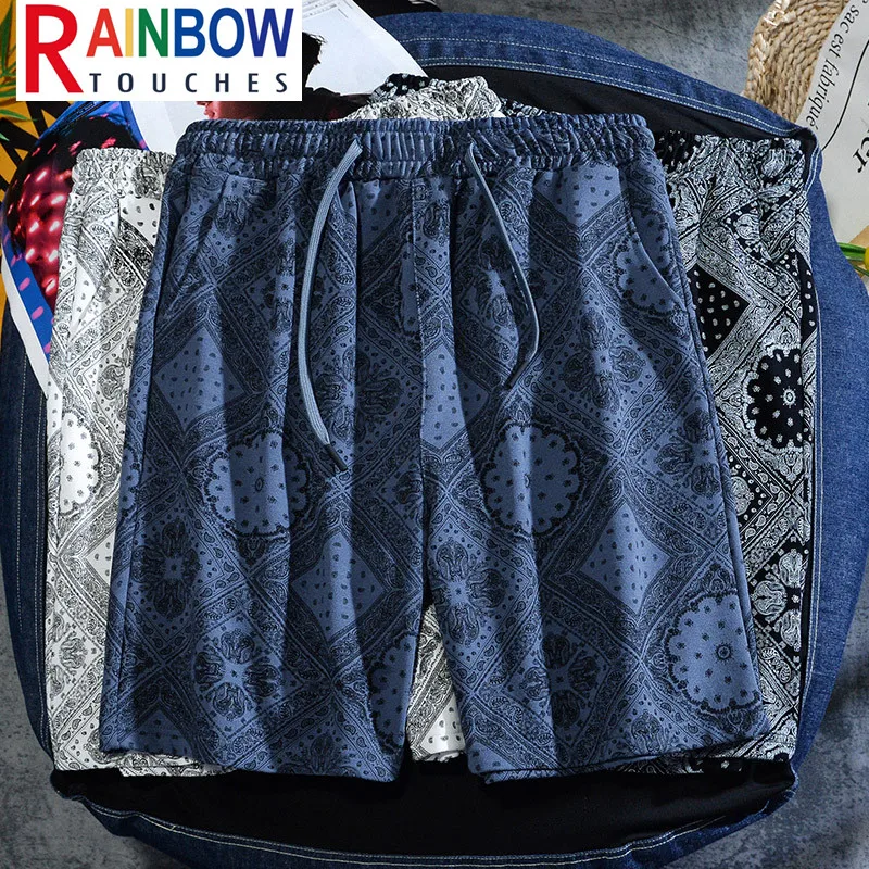 

Rainbowtouches Summer Unisex Fieness Shorts Hip Hop Paisley Casual Loose Gym Harlan Fashion Sports Beach Shorts