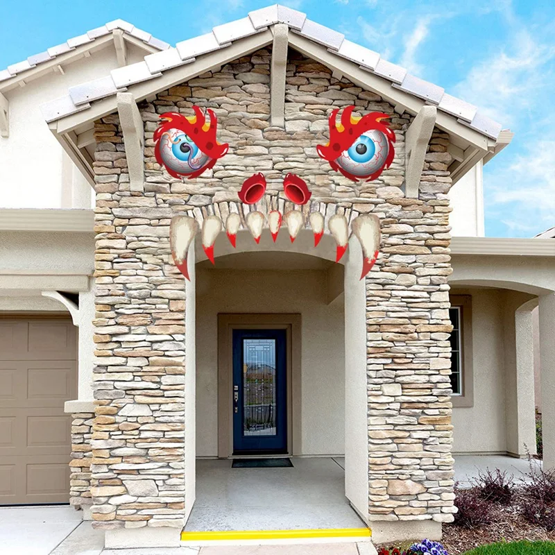 2 комплекта для Хэллоуина страшные глаза клыки украшение вечеринки гримасы