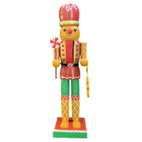 35cm christmas nutcracker doll wooden cartoon walnut puppet christmas tree decoration accessories for home holiday party amiable