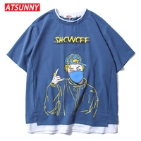 atsunny print short sleeve t shirt mens spring and summer t shirt oversize hiphop streetwear cotton fashion tee tops