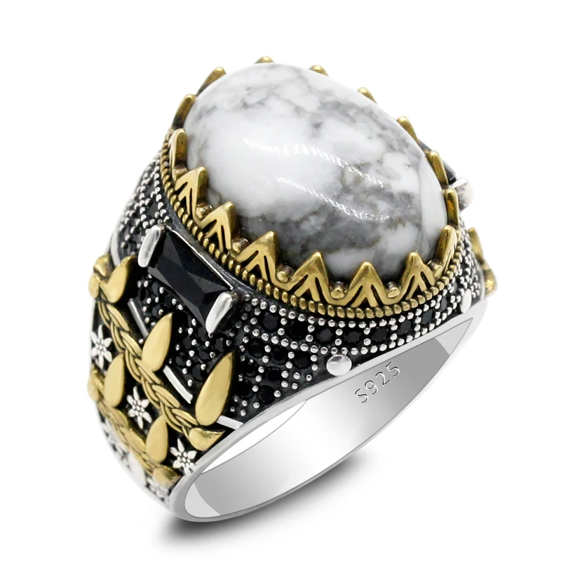 

Мужское кольцо из серебра 925 пробы, в турецком стиле
