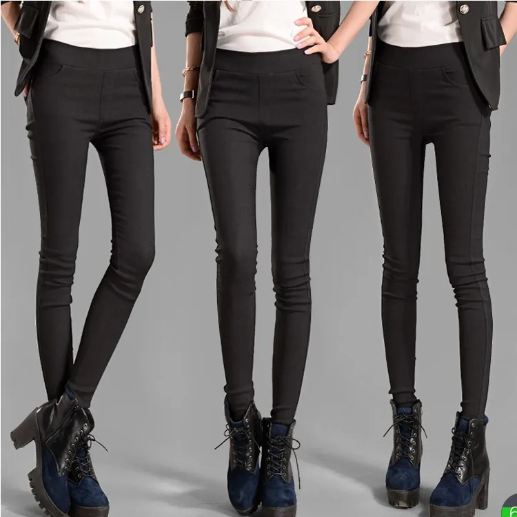 Женские осенние облегающие брюки карандаш женские черные белые леггинсы с
