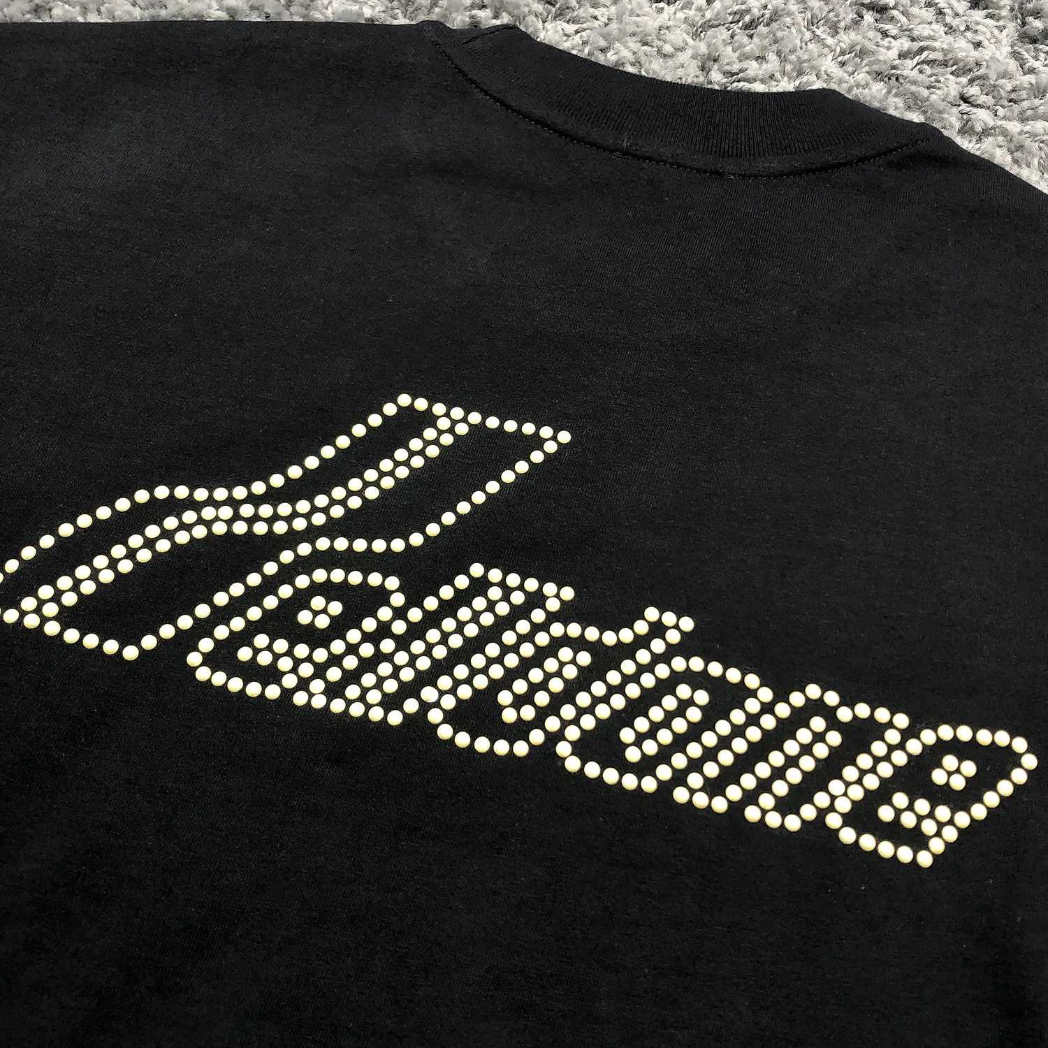 

2021 New Yellow pearl logo WE11DONE T-shirt Men Women 1:1 Best Quality Welldone Oversize Tops Tee