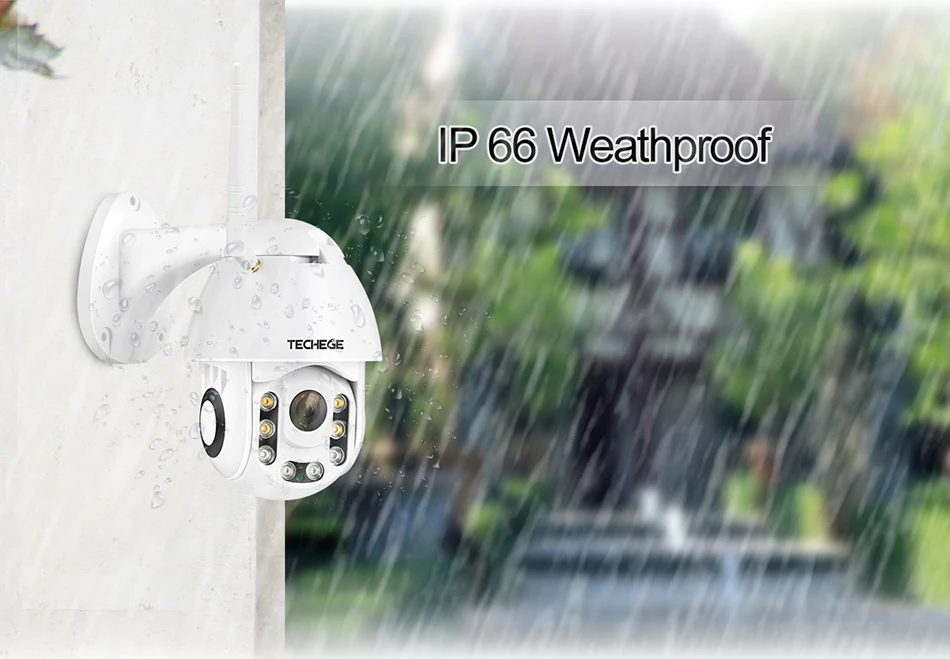 Techege HD 1080P Беспроводная IP камера CCTV AI обнаружения человека Pan Tilt Intercom 2MP камера безопасности TF хранение Открытый водонепроницаемый