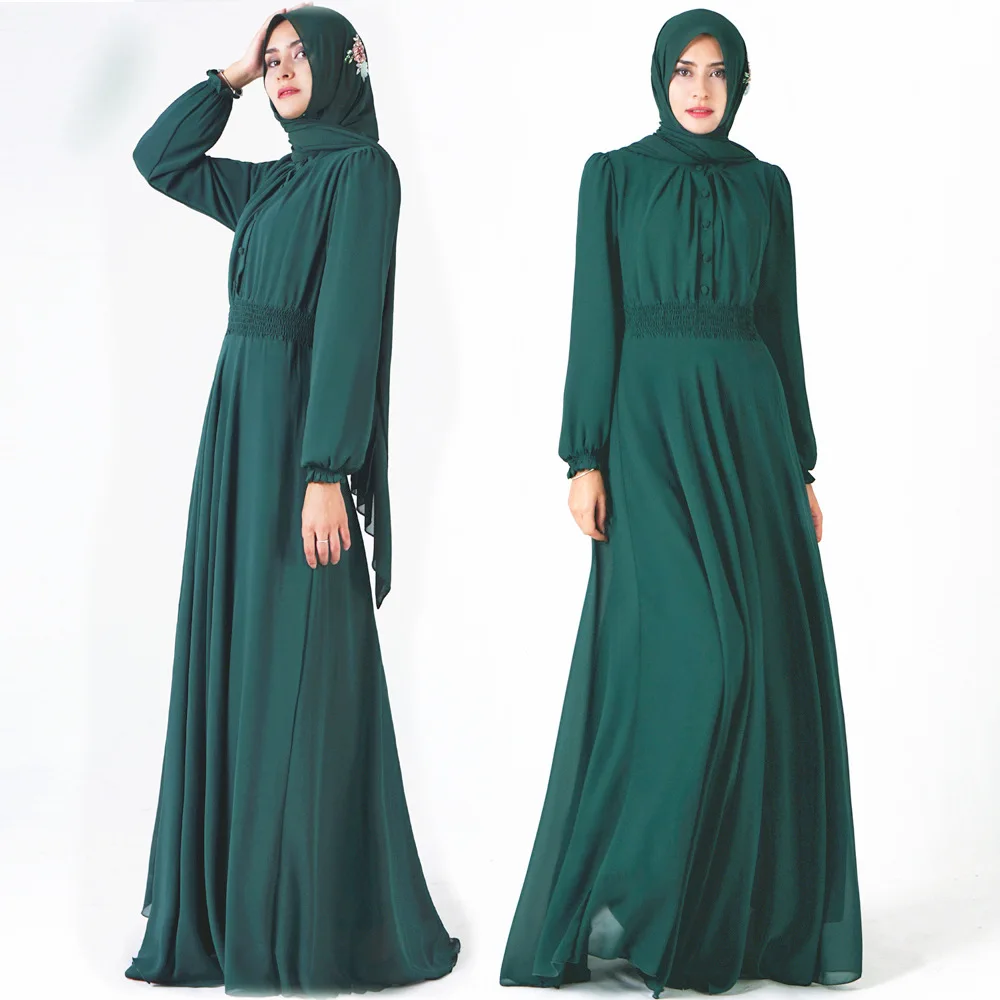 

Dubai Muslim fashion abaya women Dresses Turkish Clothing female islam kaftan quality muslim sets chiffon robe kimono MSL805