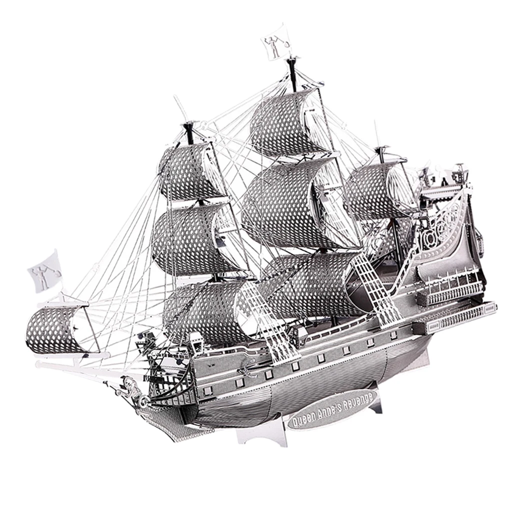 

Exquisite 3D Puzzle Queen Anne's Revenge Cut Jigsaw Home Table Decor