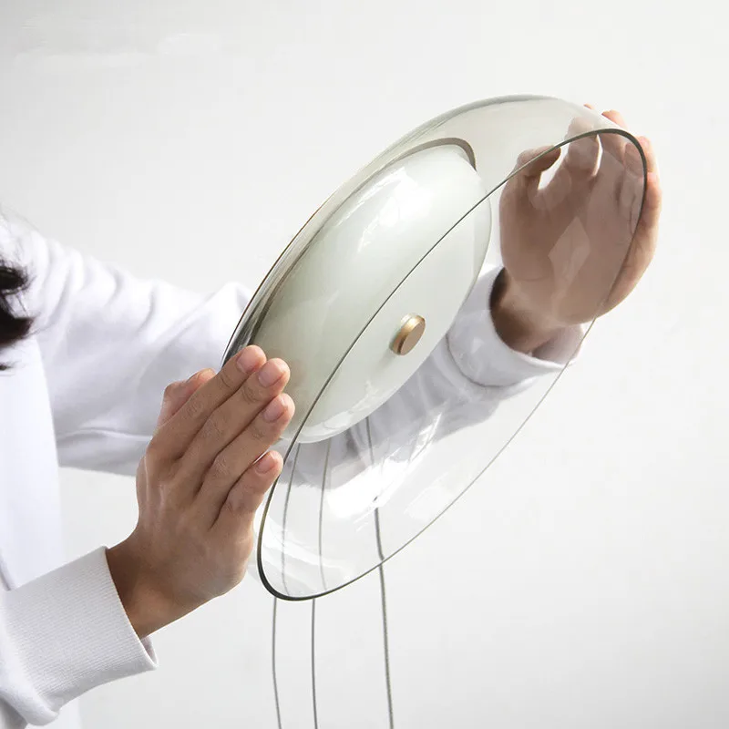 Потолочная стеклянная светодиодная люстра Подвесная лампа прикроватные