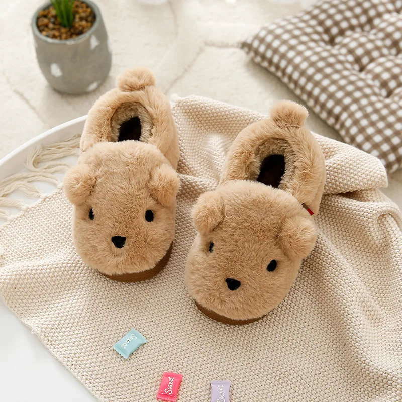 Тапочки для детей Сезон Зима Новинка 2019 года теплая Домашняя обувь с героями