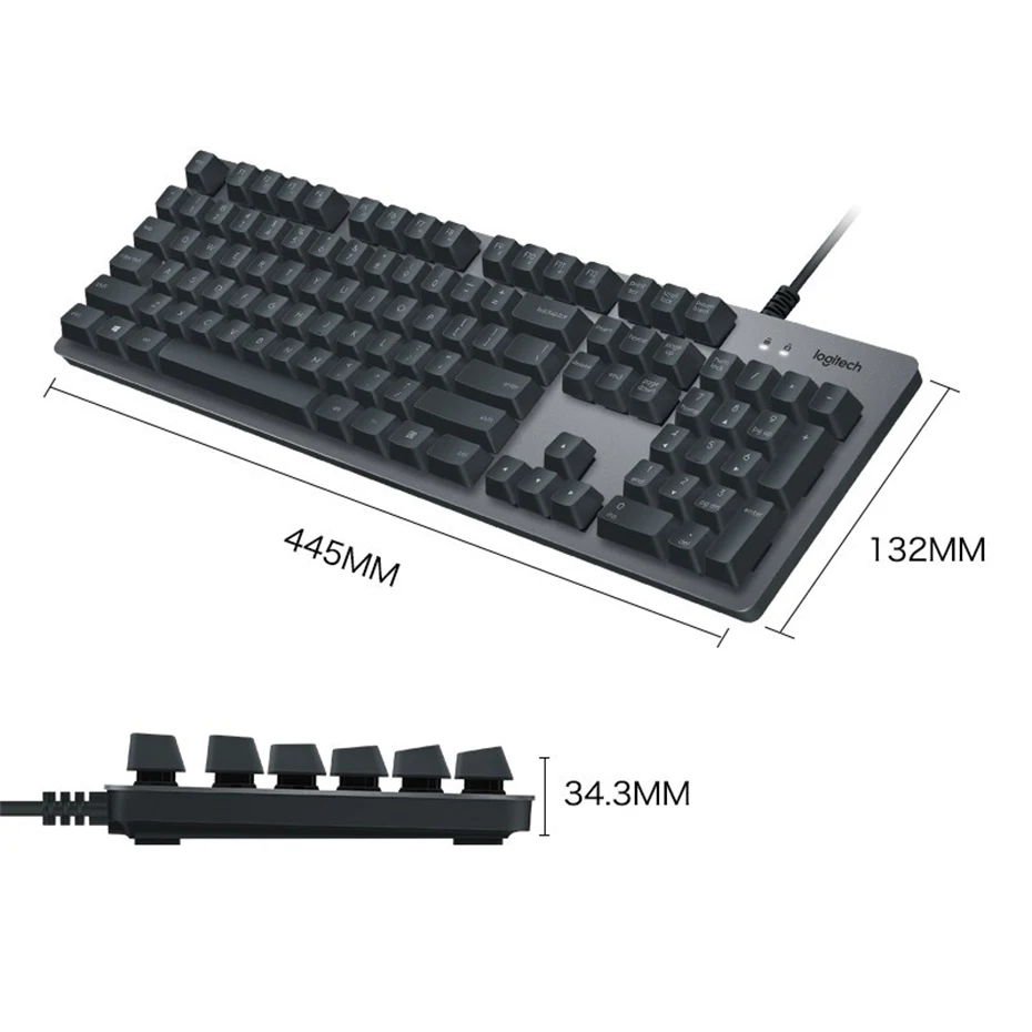 Logitech K840 Mechanical Keyboard Wired 104 Keys full-size USB port Romer-GTM mechanical switches For Gaming Office