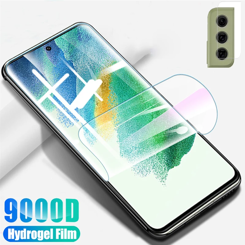 

s21 fe screen protector hydrogel film, clear hidrogel for samsung s22 s 21 s21 plus ultra fe len film on galaxy s21fe soft glass