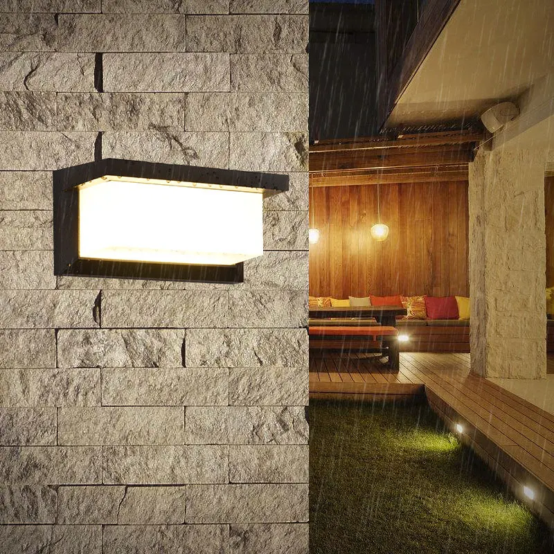Lâmpada de Parede Movimento ao ar Luz da Parede Ip65 à Prova Moderna Radar Sensor Livre Dwaterproof Água Varanda Pátio Jardim Arandela Luz Led