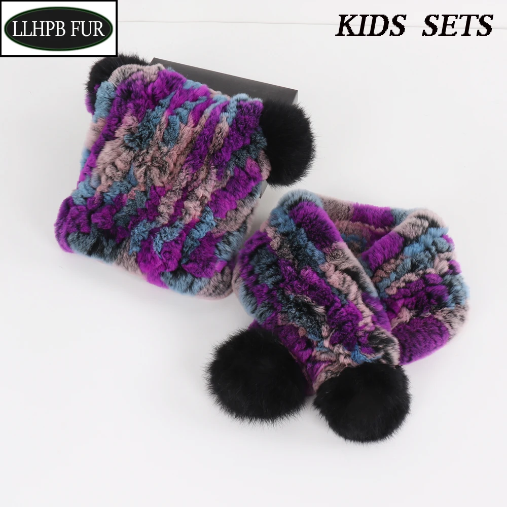 С натуральным мехом для детей шарфы головные уборы наборы российских зима