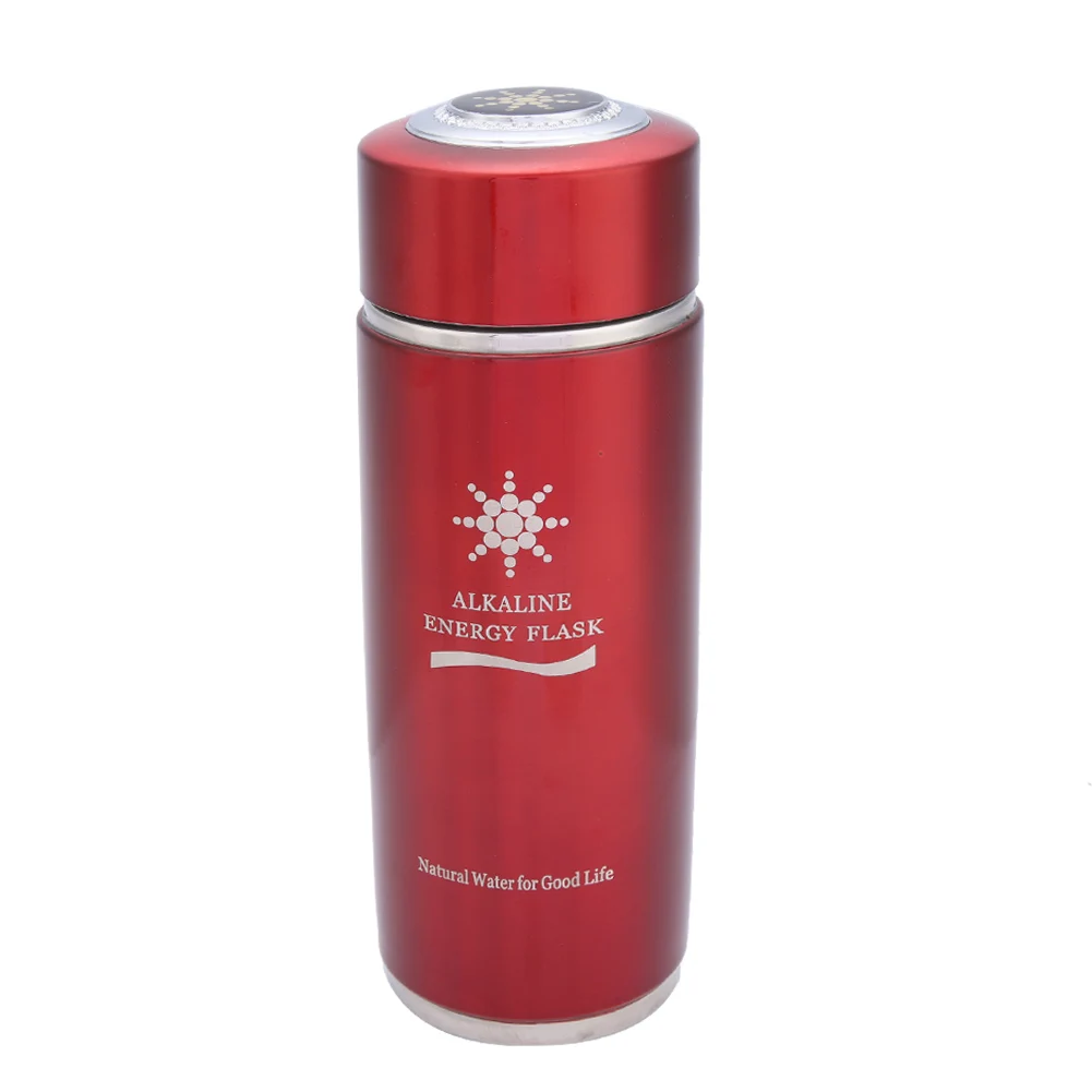 

Stainless Alkaline Water Bottle Portable Nano Balance Bio Energy Lonizer Cup Flask(Red) Alkaline Alkaline