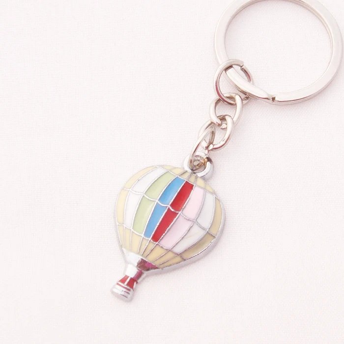 

FREE SHIPPING by FEDEX 100pcs/lot 2015 New Wholesale Metal Zinc Alloy Fire Balloon Shaped Keychains Keyrings for Gifts