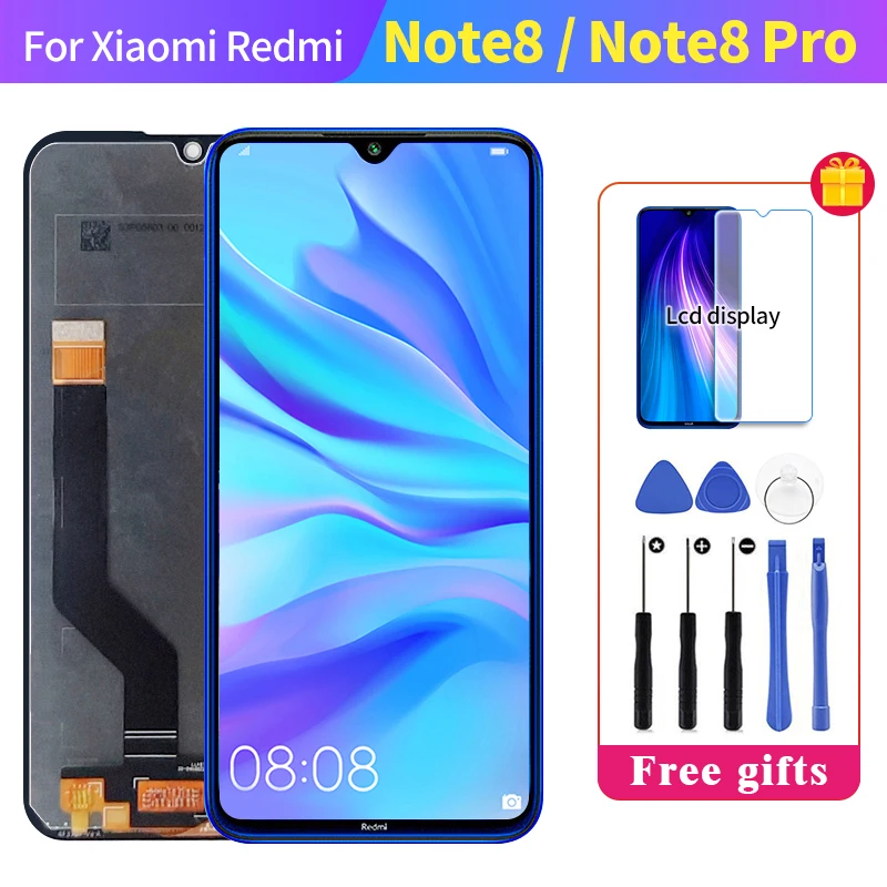 100% тест для Xiaomi Redmi Note 8 pro ЖК дисплей + сенсорный экран панель дигитайзер сборка