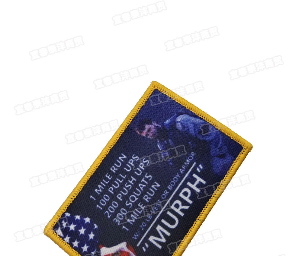 

Murph Murphy challenge print morale badge Velcro armband backpack patch CLOTH BADGE
